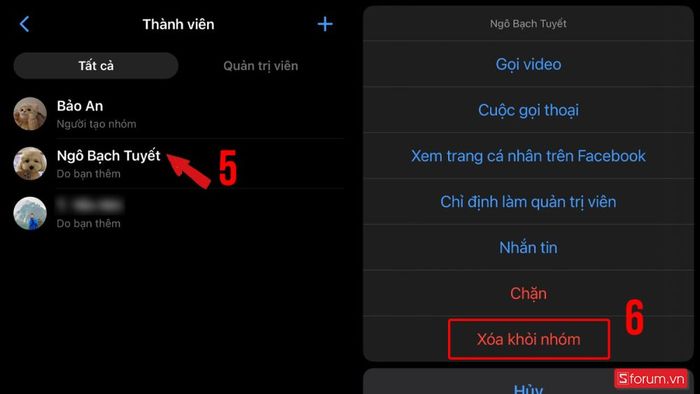 Cách giải tán nhóm Messenger trên điện thoại - Bước 3