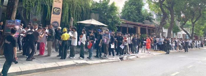 Ngày tuyển sinh đầu tiên của Rap Việt 2024 đã thu hút sự tham gia đông đảo của các bạn trẻ - Ảnh: THÙY LINH