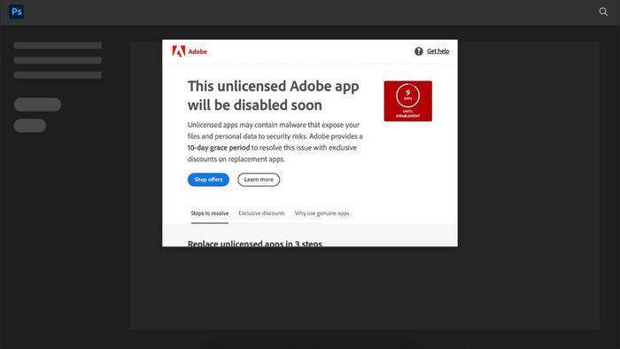 Làm thế nào để sửa lỗi Adobe thông báo hết bản quyền?