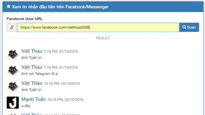 Hướng dẫn cách tìm lại tin nhắn đầu tiên trên Messenger bằng J2TEAM