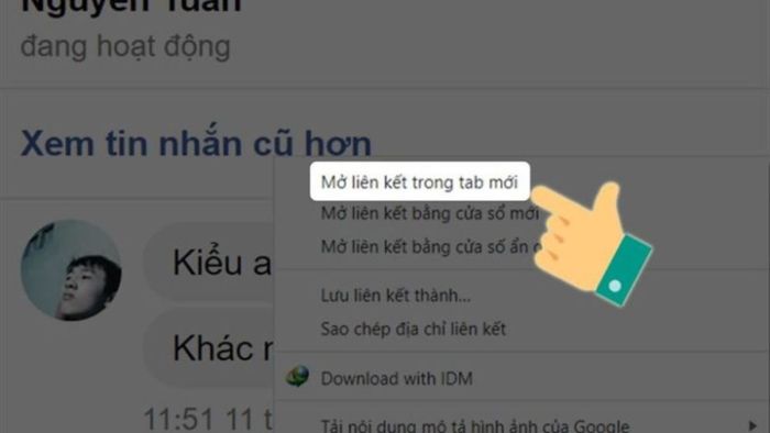 Hướng dẫn xem lại tin nhắn đầu tiên trên Messenger qua máy tính - Bước 2