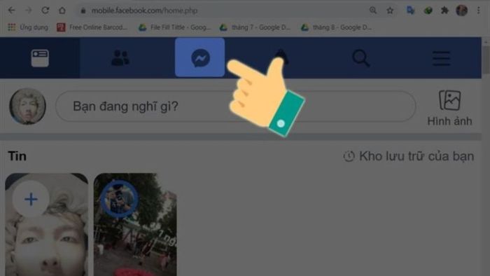 Hướng dẫn từng bước để xem lại tin nhắn đầu tiên trên Messenger qua máy tính, bước 1