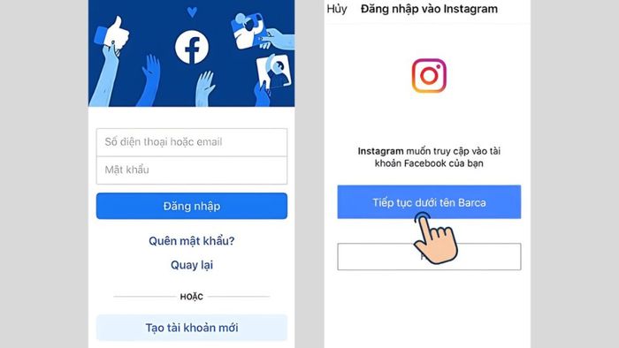 Hướng dẫn cách liên kết Instagram với Facebook trên điện thoại - Bước 5