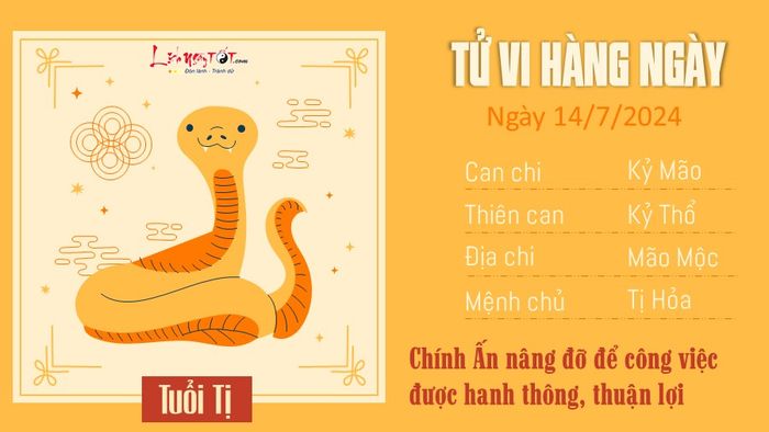 Tử vi hàng ngày 14/7/2024 - tuổi Tị