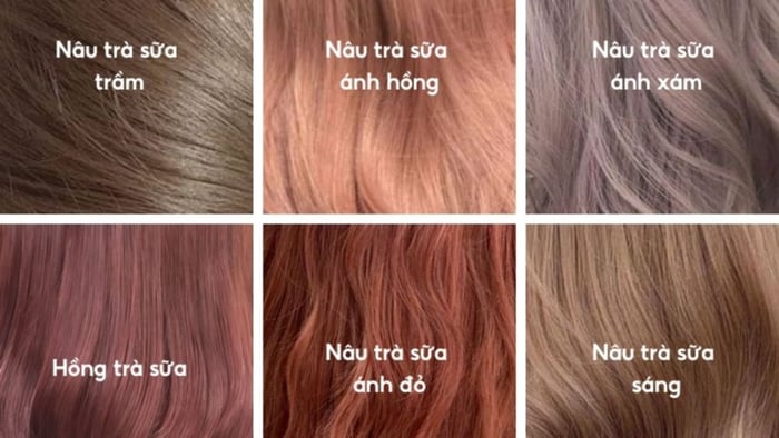 Màu tóc nâu trà sữa 22