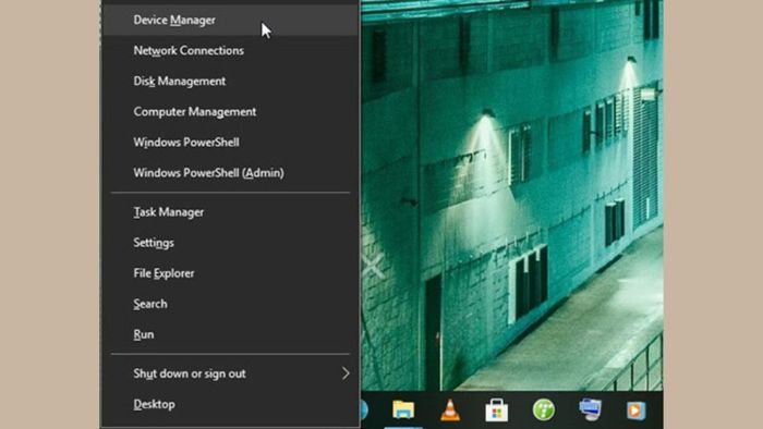 Cách mở Device Manager qua Quick Access Menu