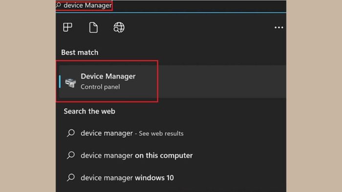 Mở Device Manager qua Cortana bước 2