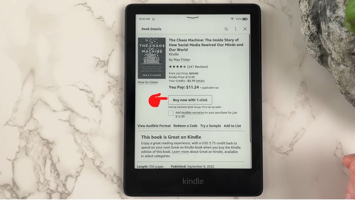 Tải sách trực tiếp trên máy Kindle