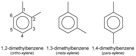 Các đồng phân của xylen