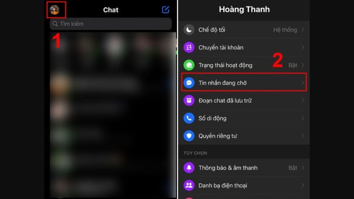 Hướng dẫn mở tin nhắn ẩn trên Messenger bằng điện thoại - Bước 1