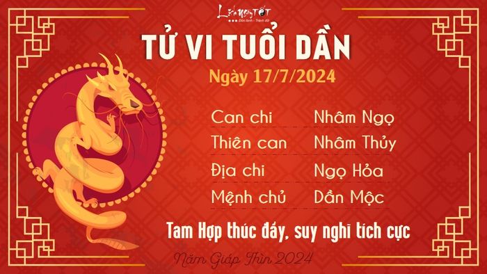 Tử vi ngày 17/7/2024 - Tuổi Dần