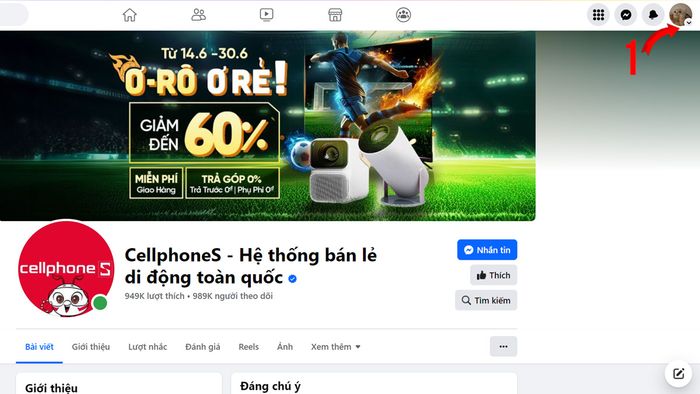 Hướng dẫn chọc bạn bè trên Facebook qua máy tính bước 1