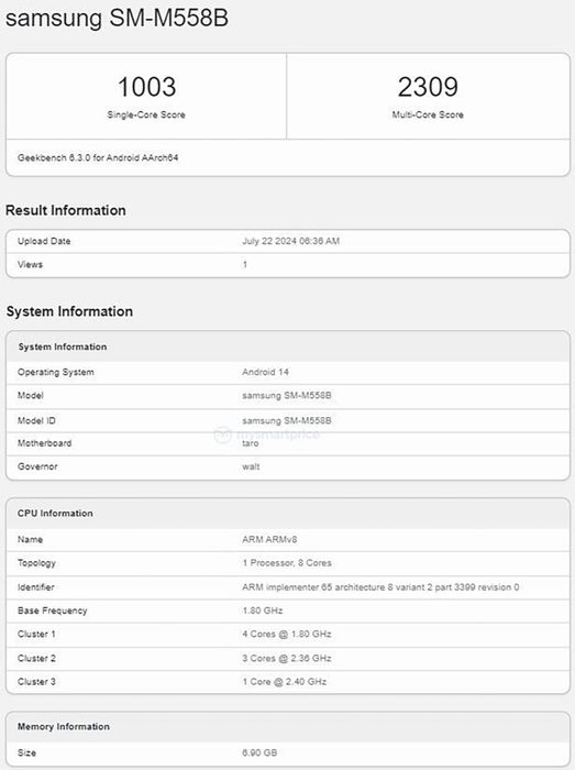 Galaxy M55s tỏa sáng trên Geekbench