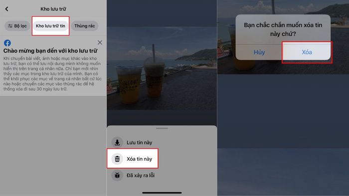 Cách xóa story cũ trên Facebook qua điện thoại dễ dàng bước 2