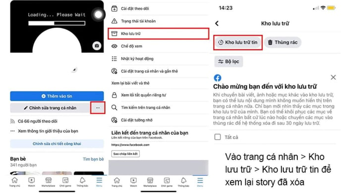 Hướng dẫn xem các story đã bị xóa trên Facebook