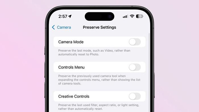 Apple giới thiệu phần Controls Menu mới cho điều khiển máy ảnh