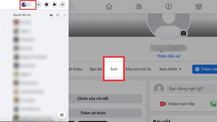 Cách ẩn album ảnh trên Facebook trên máy tính - Bước 1