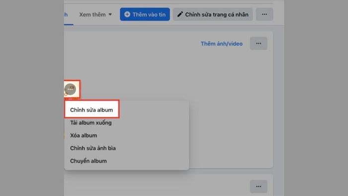 Hướng dẫn ẩn album ảnh trên Facebook bằng máy tính - Bước 3