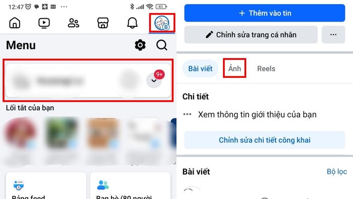 Xóa ảnh trên Facebook từ trang cá nhân – Bước 1