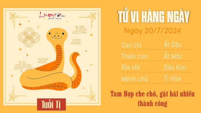 Tử vi hàng ngày 20/7/2024 - Tuổi Tị