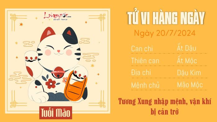 Tử vi hàng ngày 20/7/2024 - Tuổi Mão