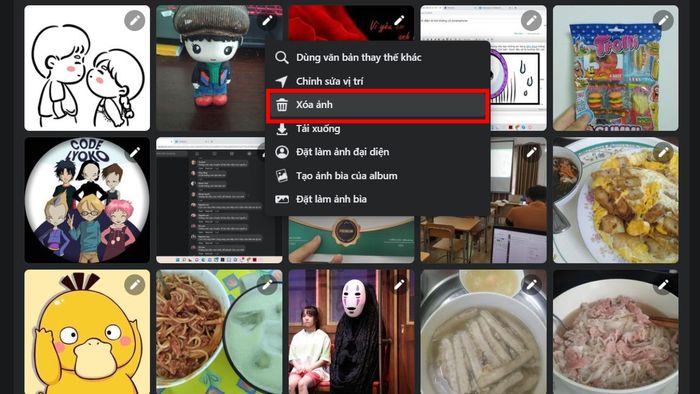 Hướng dẫn xóa ảnh trên Facebook qua máy tính – Bước 3