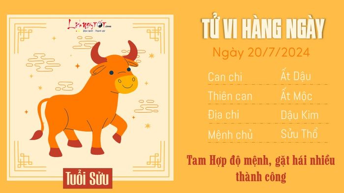 Tử vi hàng ngày 20/7/2024 - Tuổi Sửu