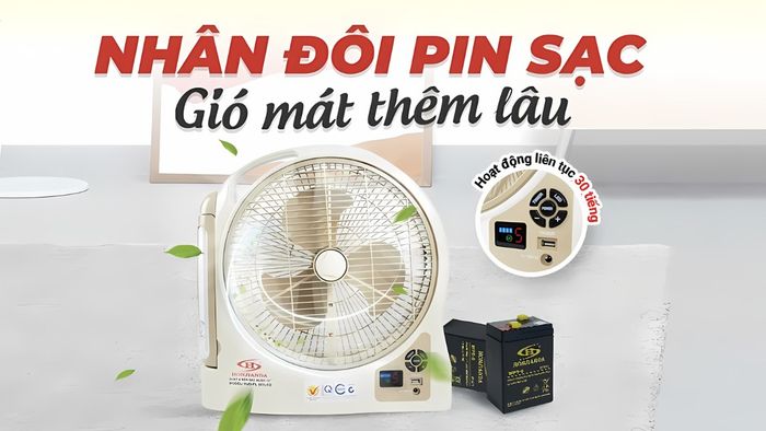 Quạt tích điện hộp Honjianda