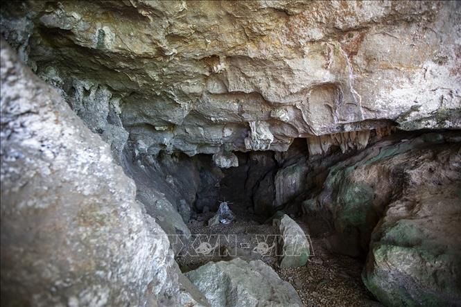 Mái đá làng Vành thuộc nền văn hóa Hòa Bình, niên đại từ 17.000 đến 8.000 năm trước - Ảnh: TTXVN