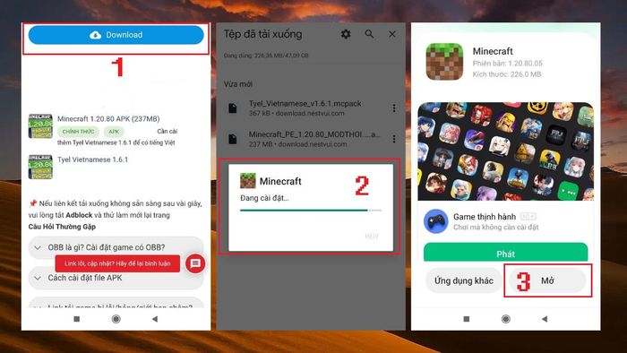 Hướng dẫn tải Minecraft 1.20.80 APK miễn phí: Bước 2