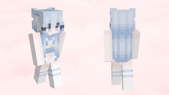 Skin Minecraft nữ ngọt ngào và bánh bèo