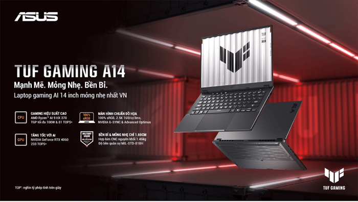 ASUS ra mắt ASUS TUF Gaming A14 tại Việt Nam