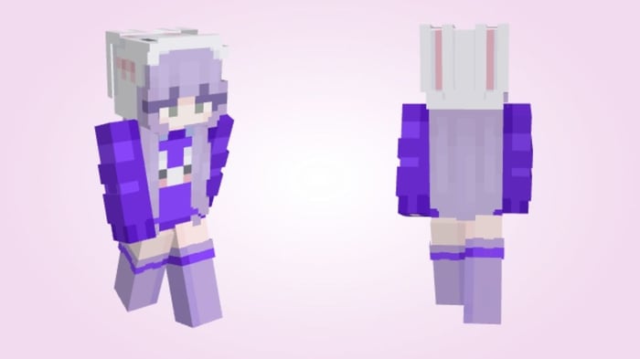 Skin Minecraft nữ 3D đầy ấn tượng