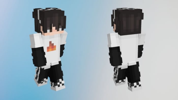 Skin Minecraft nam thiết kế đơn giản