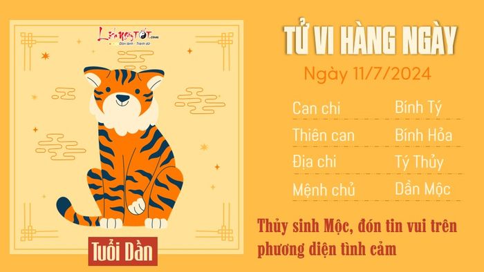 Tử vi hàng ngày 11/7/2024 - Tuổi Dần