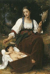 Bức tranh 'Hát ru' (1875) của William-Adolphe Bouguereau