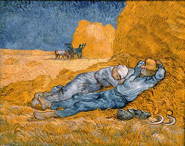 Bức tranh 'Giấc ngủ trưa' (The Siesta, 1890) của Vincent van Gogh (theo Millet)