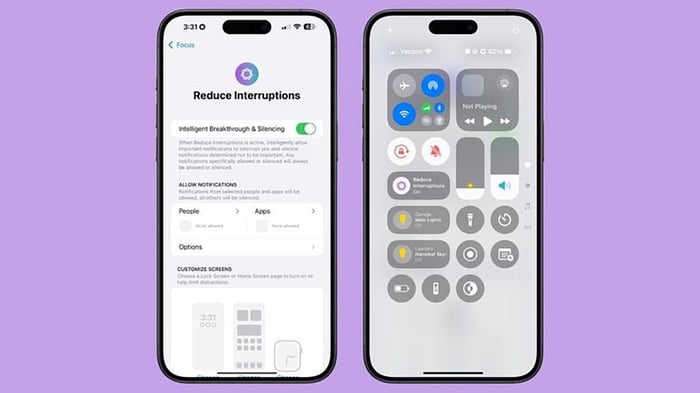 Chế độ Tập trung có nhiều cải tiến thú vị trong iOS 18.1 phiên bản beta 1