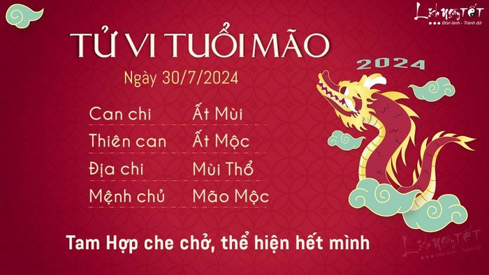 Tử vi ngày 30/7/2024 - Tuổi Mão
