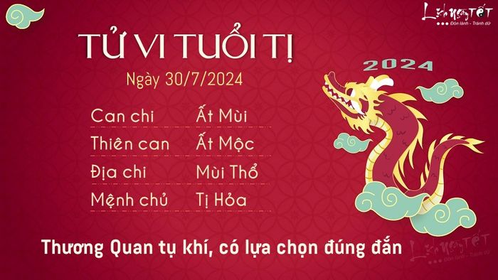 Tử vi hàng ngày 30/7/2024 - Tuổi Tị