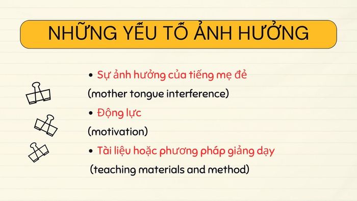 Các yếu tố tác động đến việc xây dựng cấu trúc câu chính xác