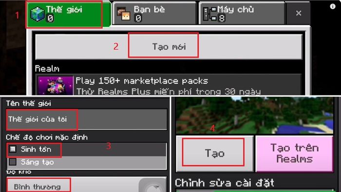 Hướng dẫn chơi Minecraft 1.18 - Bước 2