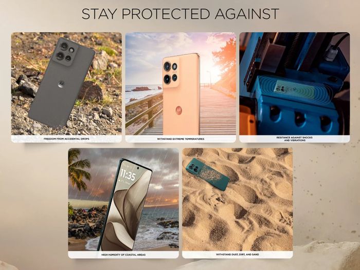 Motorola Edge 50 là điện thoại mỏng nhất thế giới với độ bền đạt chuẩn quân đội Mỹ