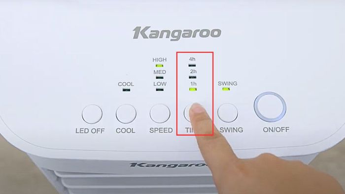 Hướng dẫn sử dụng chế độ hẹn giờ trên quạt Kangaroo - Bước 2