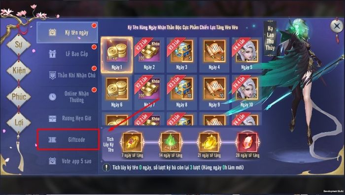 Danh sách giftcode tân thủ cho game Thiên Vũ Thần Vương