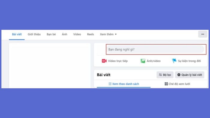 Lên lịch đăng bài trên Facebook cá nhân - Bước 1