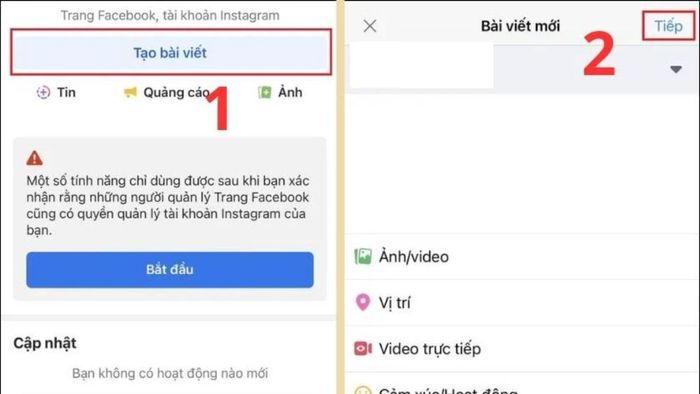 Lên lịch đăng bài trên Fanpage Facebook - Bước 1