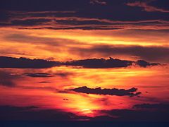 Mặt Trời lặn ở Biarritz, Pháp