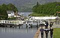 Kênh đào Caledonian tại Fort Augustus, với hồ Loch Ness nằm phía sau.