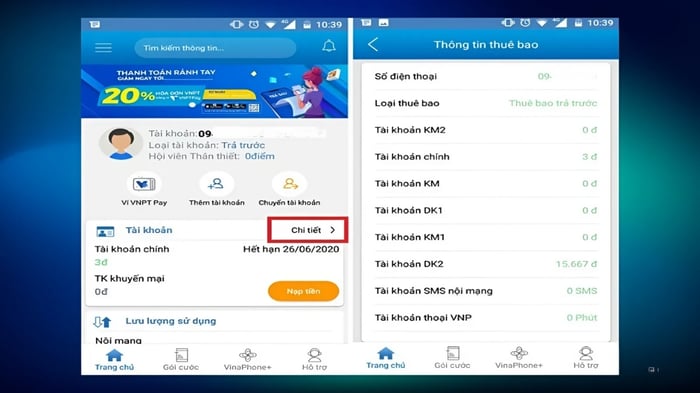 Phương pháp kiểm tra số dư tài khoản Vinaphone qua ứng dụng